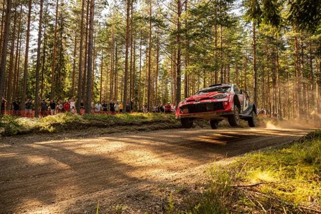IPA87163973 - Oliver Solberg (SWE) and Elliott Edmondson (GBR) in a Toyota GR Yaris Rally1 from Toyota Gazoo Racing WRT in action during the FIA WRC, Motorsport Rallye, WM SECTO RALLY FINLAND in Jyväskylä, Finland, July 30–August 2, 2026.  Copyright: xFedericoxManoni IPAxSportx xx 87163973