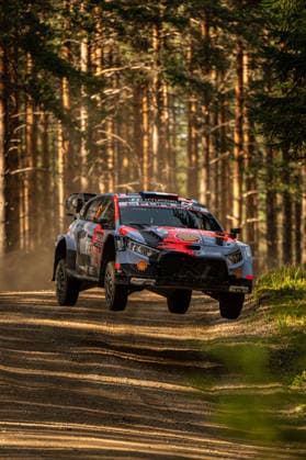IPA87163991 - Adrien Fourmaux (FRA) and Alexandre Coria (FRA) in a Hyundai i20 N Rally1 from the Hyundai Shell Mobis World Rally Team in action during the FIA WRC, Motorsport Rallye, WM SECTO RALLY FINLAND in Jyväskylä, Finland, July 30–August 2, 2026.  Copyright: xFedericoxManoni IPAxSportx xx 87163991