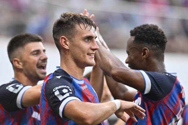 2. kolo prvni fotbalove ligy: Viktoria Plzen - Zbrojovka Brno, 1. srpna 2026, Plzen. Radost Plzne. (CTKxPhoto MiroslavxChaloupka) CTKPhotoP2026080104849  CTKPhotoP2026080104849