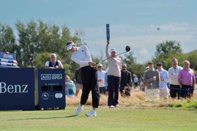LYTHAM, ENGLAND - AUGUST 1: Esther Henseleit (GER) plays from the fourteenth tee during Round 3 at the 50th AIG Women™s Open Championship at the Royal Lytham and St Anne™s Golf Club, Lytham on August 1, 2026 in Lancashire, England The 50th AIG Women™s Open Championship