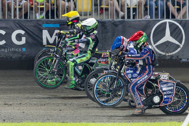 Speedway Grand Prix of Poland in Lodz Michael Jepsen Jensen, Patryk Dudek, Robert Lambert, Brady Kurtz during Speedway Grand Prix in Lodz, Poland, on August 1, 2026 Lodz Poland  Copyright: xFotoxOlimpikx originalFilename:jastrzebowski-speedway260801_npCYZ.jpg