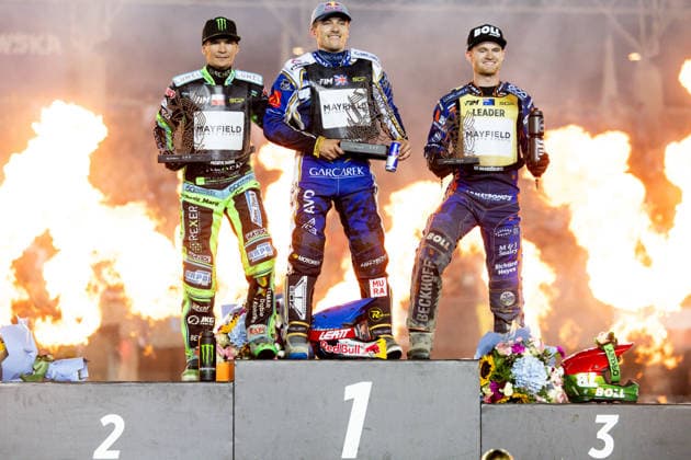 Speedway Grand Prix of Poland in Lodz Patryk Dudek, Robert Lambert, Brady Kurtz during Speedway Grand Prix in Lodz, Poland, on August 1, 2026 Lodz Poland  Copyright: xFotoxOlimpikx originalFilename:jastrzebowski-speedway260801_npwux.jpg