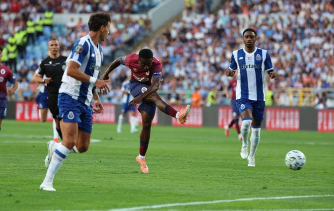 Porto-Torreense-Portugal Super Cup 8-1-2026 Dani Jean of Uniao Torreense in action during the final of SuperCup of Portugal between Porto FC and SC Uniao Torreense at Stadium Cidade of Coimbra on August 1 2026 in Coimbra (Portugal) (Photo by Luis de la Mata SportPix Sipa USA) Coimbra Stadium Coimbra Region Centro Portugal Copyright: xLuisxdexlaxMatax xsportPix.org.ux
