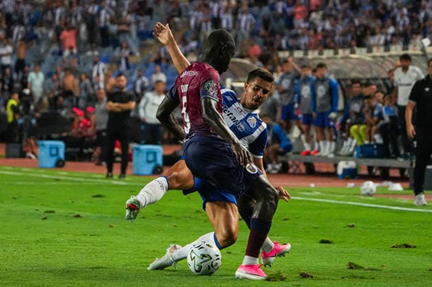 Mohamed Ali Diadie and Andre Silva seen during Supertaca Portugal 2026 game between teams of FC Porto and UD Torreense (Jorge Moura Ball Raw Images PT) Coimbra Estadio Cidade de Coimbra Portugal Copyright: xJorgexMourax jorgemoura_porto_torreense_2627_05512