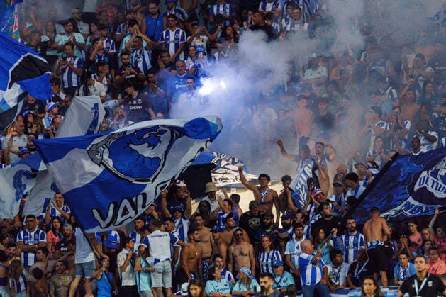 FC Porto fans seen during Supertaca Portugal 2026 game between teams of FC Porto and UD Torreense (Maciej Rogowski Ball Raw Images PT) Coimbra Estadio Cidade de Coimbra Portugal Copyright: xMaciejxRogowskix maciejrogowski_porto_torreense_2627_3717