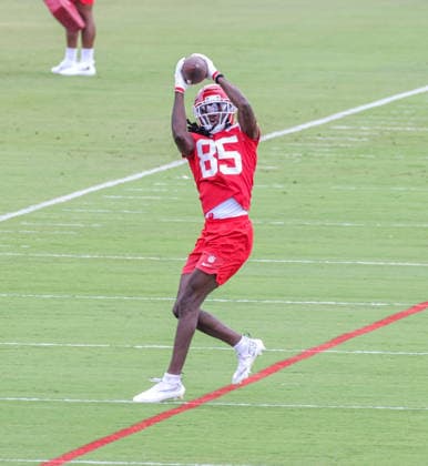 AUGUST 1, 2026: Kansas City Chiefs wide receiver Andrew Armstrong receives a pass during practice at Chiefs training camp in St. Joseph, MO. CSM St. Joseph United States - ZUMAc04_ 20260801_zma_c04_059 Copyright: xRomanxPunox