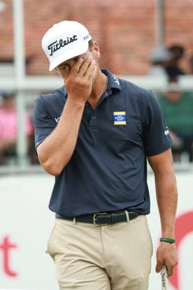 Rocket Classic DETROIT, MICHIGAN - AUGUST 1: Michael Brennan of the United States reacts to his putt on the 18th green during the third round of the Rocket Classic 2026 at the Detroit Country Club in Detroit, Michigan, MI, USA Saturday, August 1, 2026. Detroit Michigan United States  Copyright: xJorgexLemusx originalFilename:lemus-rocketcl260801_npMuL.jpg