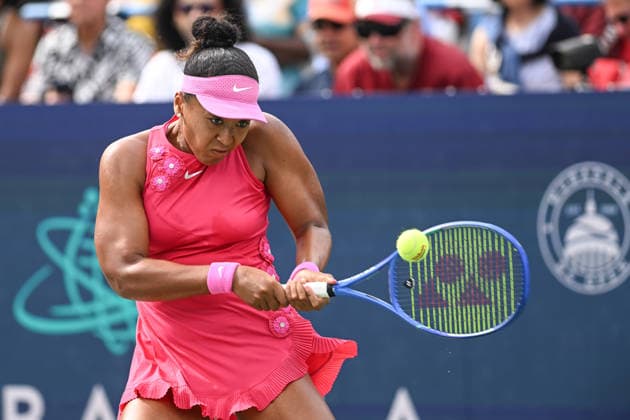 August 1, 2026, Washington, D.C, U.S: NAOMI OSAKA hits a backhand during her semifinal loss against Alexandra Eala at the Rock Creek Tennis Center. Washington U.S - ZUMAg196 20260801_zap_g196_023 Copyright: xKylexGustafsonx