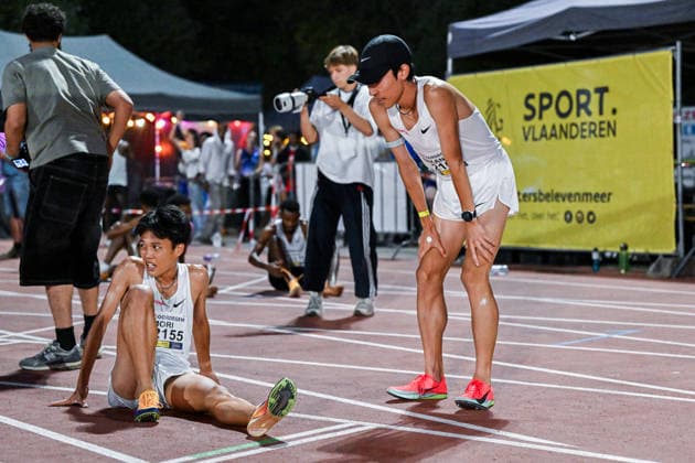 IFAM outdoor Oordegem 2026 Nagiya Mori (JAPAN) runs 5000m MEN and Shota Nakano (JAPAN) runs 5000m MEN pictured during IFAM outdoor Oordegem , on Saturday 1 August 2026 in Oordegem , Belgium . PHOTO ISOSPORT Stijn Audooren Oordegem Belgium  Copyright: xStijnxAudoorenx 20260801_221117_SA1_9925