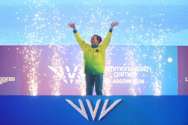 Mackenzie Little (AUS) wins gold in the Women s Javelin Throw Final at Scotstoun Stadium on Day 9 of the 2026 Commonwealth Games in Glasgow, Scotland on Saturday 01 August 2026. (Photo: Simon Stacpoole z) Glasgow UK Copyright: xSimonxStacpoolex xx