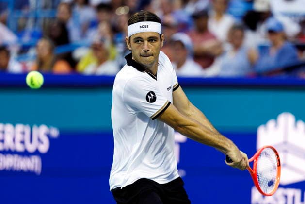 Mubadala Citi DC Tennis Open Taylor Fritz of the USA in action against Brandon Nakashima of the USA during their semi final match at the Mubadala Citi DC Open in Washington, DC, USA, 01 August 2026. WASHINGTON, DC DC UNITED STATES  Copyright: xWILLxOLIVERx