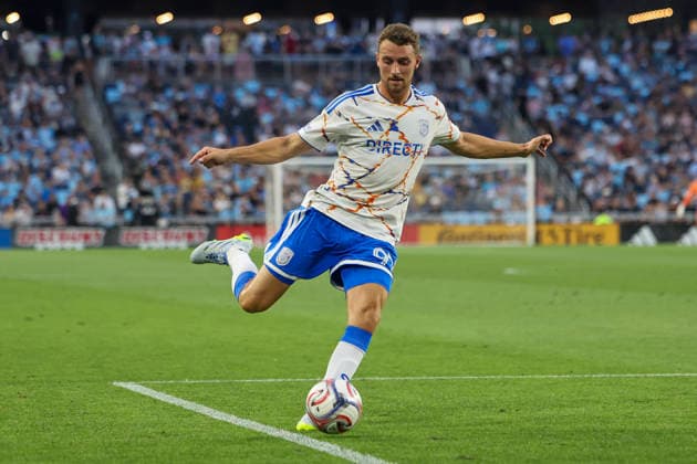 August 1, 2026, St. Paul, Minnesota, United States: San Diego FC defender CHRIS MCVEY (97) prepares to shoot. Minnesota United hosted San Diego August 1st. The teams faced off at Allianz Field in St. Paul, Minnesota. The teams drew 1-1. St. Paul United States - ZUMAt166 20260801_zsp_t166_009 Copyright: xMichaelxTurnerx