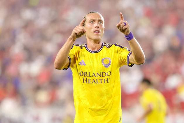 match between New York Red Bulls and Orlando for the MLS, Fussball Herren, USA Griffin Dorsey of Orlando during a match between the New York Red Bulls and Orlando City for the MLS (Major League Soccer) at the Sports Illustrated Stadium in Harrison, New Jersey, United States on the evening of Saturday, August 1, 2026. HARRISON sports illustrated stadium NJ UNITED STATES Copyright: xWILLIAMxVOLCOVx