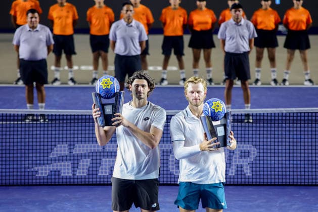 LOS CABOS TENNIS OPEN 2026 LOS CABOS TENNIS OPEN 2026 FINN REYNOLDS JAMES WATT VS RYAN SEGGERMAN PATRICK TRHAC 01082026 LOS CABOS, MEXICO. Action photo of Ryan Seggerman and Patrick Trhac, during the doubles final match at the Los Cabos Tennis Open 2026 at the Cabo Sports Complex in Baja California, Mexico. Foto de accion de Ryan Seggerman and Patrick Trhac, durante juego de la final de dobles del Los Cabos Tennis Open 2026 celebrado en el Cabo Sports Complex en Baja California, Mexico. PHOTO BY IMAGENSHOP AGENCIA FOTOGRAFICA LOS CABOS BAJA CALIFORNIA MEXICO *** LOS CABOS TENNIS OPEN 2026 LOS CABOS TENNIS OPEN 2026 FINN REYNOLDS JAMES WATT VS RYAN SEGGERMAN PATRICK TRHAC 01 08 2026 LOS CABOS, MEXICO Action photo of Ryan Seggerman and Patrick Trhac during the doubles final at the 2026 Los Cabos Tennis Open at the Cabo Sports Complex in Baja California, Mexico Action photo of Ryan Seggerman and Patrick Trhac, during the doubles final match at the 2026 Los Cabos Tennis Open held at the Cabo Sports Complex in Baja California, Mexico PHOTO BY IMAGENSHOP PHOTO AGENCY LOS CABOS BAJA CALIFORNIA MEXICO Copyright: xIMAGENSHOPxAGENCIAxFOTOGRAFICAx