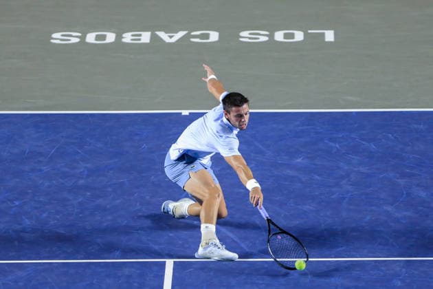 LOS CABOS TENNIS OPEN 2026 LOS CABOS TENNIS OPEN 2026 ARTHUR GEA VS DENIS SHAPOVALOV 01082026 LOS CABOS, MEXICO. Action photo of Arthur Gea of France, during the singles final match at the Los Cabos Tennis Open 2026 at the Cabo Sports Complex in Baja California, Mexico. Foto de accion de Arthur Gea de Francia, durante juego de la final de singles del Los Cabos Tennis Open 2026 celebrado en el Cabo Sports Complex en Baja California, Mexico. PHOTO BY IMAGENSHOP AGENCIA FOTOGRAFICA LOS CABOS BAJA CALIFORNIA MEXICO *** LOS CABOS TENNIS OPEN 2026 LOS CABOS TENNIS OPEN 2026 ARTHUR GEA VS DENIS SHAPOVALOV 01 08 2026 LOS CABOS, MEXICO Action photo of Arthur Gea of France during the singles final match at the 2026 Los Cabos Tennis Open at the Cabo Sports Complex in Baja California, Mexico Action photo of Arthur Gea of France, during the singles final match of the 2026 Los Cabos Tennis Open held at the Cabo Sports Complex in Baja California, Mexico PHOTO BY IMAGENSHOP PHOTO AGENCY LOS CABOS BAJA CALIFORNIA MEXICO Copyright: xIMAGENSHOPxAGENCIAxFOTOGRAFICAx
