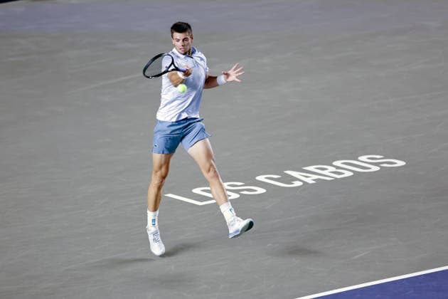 LOS CABOS TENNIS OPEN 2026 LOS CABOS TENNIS OPEN 2026 ARTHUR GEA VS DENIS SHAPOVALOV 01082026 LOS CABOS, MEXICO. Action photo of Arthur Gea of France, during the singles final match at the Los Cabos Tennis Open 2026 at the Cabo Sports Complex in Baja California, Mexico. Foto de accion de Arthur Gea de Francia, durante juego de la final de singles del Los Cabos Tennis Open 2026 celebrado en el Cabo Sports Complex en Baja California, Mexico. PHOTO BY IMAGENSHOP AGENCIA FOTOGRAFICA LOS CABOS BAJA CALIFORNIA MEXICO *** LOS CABOS TENNIS OPEN 2026 LOS CABOS TENNIS OPEN 2026 ARTHUR GEA VS DENIS SHAPOVALOV 01 08 2026 LOS CABOS, MEXICO Action photo of Arthur Gea of France during the singles final match at the 2026 Los Cabos Tennis Open at the Cabo Sports Complex in Baja California, Mexico Action photo of Arthur Gea of France, during the singles final match of the 2026 Los Cabos Tennis Open held at the Cabo Sports Complex in Baja California, Mexico PHOTO BY IMAGENSHOP PHOTO AGENCY LOS CABOS BAJA CALIFORNIA MEXICO Copyright: xIMAGENSHOPxAGENCIAxFOTOGRAFICAx