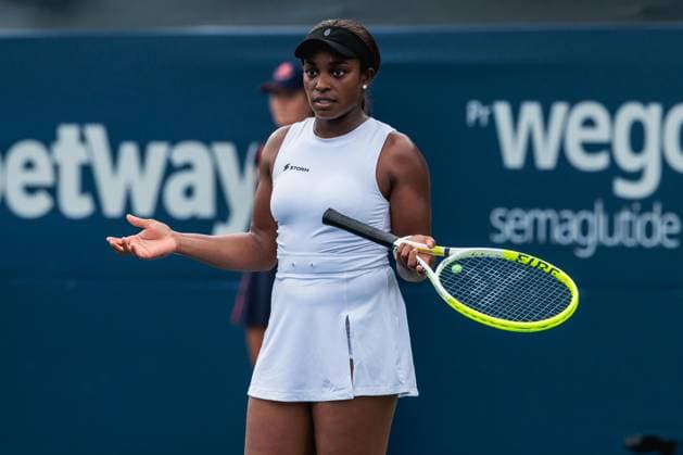 August 1, 2026, Toronto, Ontario, Canada: SLOANE STEPHENS of United States of America is seen during her women s singles qualifying match against HARRIET DART of United Kingdom at the 2026 National Bank Open at Sobeys Stadium in Toronto, Ontario. Toronto Canada - ZUMAt160 20260801_zip_t160_032 Copyright: xMathewxTsangx