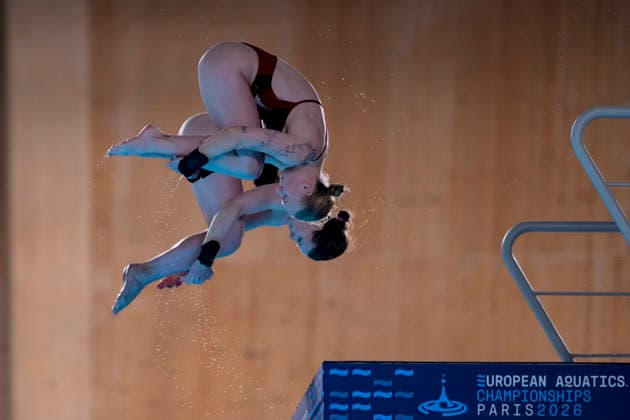 France, Paris, Centre Aquatique Olympique Metropole du Grand Paris, 01.08.2026, European Aquatics Championships Artistic Swimming, Day 1 - Women™s 10m Platform Synchro Final, Pauline Alexandra Pfeif and Elena Wassen of Germany winning the silver medal, Photo by Eibner Pressefoto Tino Henschel European Aquatics Championships Artistic Swimming, Day 1 - Women™s 10m Platform Synchro Final Paris *** France, Paris, Centre Aquatique Olympique Metropole du Grand Paris, August 1, 2026, European Aquatics Championships – Artistic Swimming, Day 1 Women’s 10m Platform Synchronized Final, Pauline Alexandra Pfeif and Elena Wassen of Germany winning the silver medal, Photo by Eibner Pressefoto Tino Henschel European Aquatics Championships Artistic Swimming, Day 1 Women’s 10m Platform Synchronized Final Paris Copyright: xEibnerxPressefotox