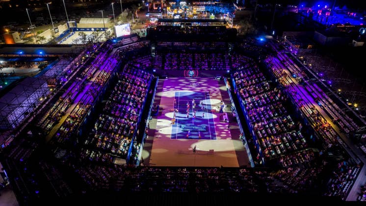 LOS CABOS TENNIS OPEN 2026 LOS CABOS TENNIS OPEN 2026 AERIAL VIEW 01082026 LOS CABOS, MEXICO. Aerial view of the main stadium during the singles final match at the Los Cabos Tennis Open 2026 at the Cabo Sports Complex in Baja California, Mexico. Vista aerea del estadio principal durante juego de la final de singles del Los Cabos Tennis Open 2026 celebrado en el Cabo Sports Complex en Baja California, Mexico. PHOTO BY IMAGENSHOP AGENCIA FOTOGRAFICA LOS CABOS BAJA CALIFORNIA MEXICO *** LOS CABOS TENNIS OPEN 2026 LOS CABOS TENNIS OPEN 2026 AERIAL VIEW 01 08 2026 LOS CABOS, MEXICO Aerial view of the main stadium during the singles final match at the 2026 Los Cabos Tennis Open held at the Cabo Sports Complex in Baja California, Mexico Aerial view of the main stadium during the singles final match at the 2026 Los Cabos Tennis Open held at the Cabo Sports Complex in Baja California, Mexico PHOTO BY IMAGENSHOP PHOTO AGENCY LOS CABOS BAJA CALIFORNIA MEXICO Copyright: xIMAGENSHOPxAGENCIAxFOTOGRAFICAx