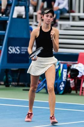 August 1, 2026, Toronto, Ontario, Canada: ANA GRUBOR of Canada is seen during her women s singles qualifying match against MAYA JOINT of Australia at the 2026 National Bank Open at Sobeys Stadium in Toronto, Ontario. Toronto Canada - ZUMAt160 20260801_zip_t160_041 Copyright: xMathewxTsangx