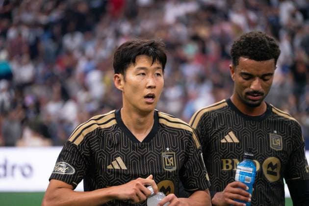VANCOUVER, CANADA - AUGUST 1: Heung Min Son of Los Angeles FC and Timothy Tillman of Los Angeles FC at halftime during the Major League Soccer match between Vancouver Whitecaps FC and Los Angeles at BC Place Stadium on August 1, 2026 in Vancouver, British Columbia, Canada.  Copyright: xAmyxElle SPPx Sportspressphoto_SPR199360