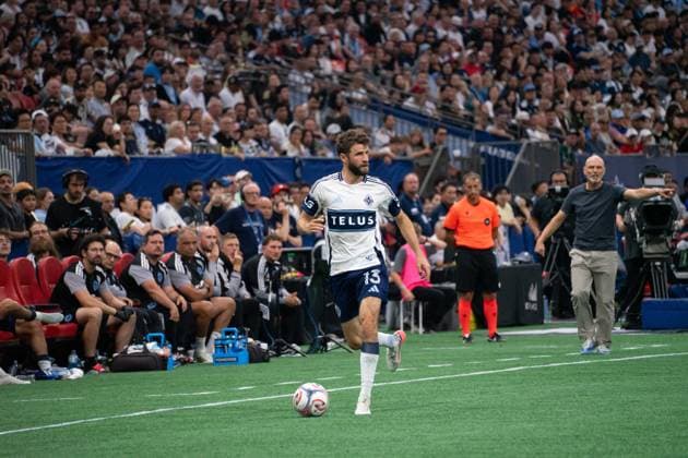 VANCOUVER, CANADA - AUGUST 1: Thomas Muller of Vancouver Whitecaps FC controls the ball during the Major League Soccer match between Vancouver Whitecaps FC and Los Angeles FC at BC Place Stadium on August 1, 2026 in Vancouver, British Columbia, Canada.  Copyright: xAmyxElle SPPx Sportspressphoto_SPR199393