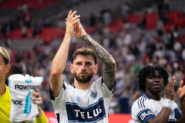 VANCOUVER, CANADA - AUGUST 1: Tristan Blackmon of Vancouver Whitecaps FC acknowledges fan supporters after the Major League Soccer match between Vancouver Whitecaps FC and Los Angeles FC at BC Place Stadium on August 1, 2026 in Vancouver, British Columbia, Canada.  Copyright: xAmyxElle SPPx Sportspressphoto_SPR199397