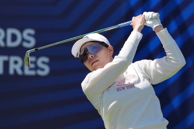 Golf: Women s British Open Minami Katsu of Japan hits off the first tee during the third round of the Women s British Open golf tournament on Aug. 1, 2026, at Royal Lytham &amp; St Annes Golf Club in Lytham St Annes, England.  A14AA0005624754P