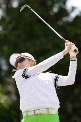 Golf: Women s British Open Shiho Kuwaki of Japan plays a shot on the second hole during the third round of the Women s British Open golf tournament on Aug. 1, 2026, at Royal Lytham &amp; St Annes Golf Club in Lytham St Annes, England.  A14AA0005624768P