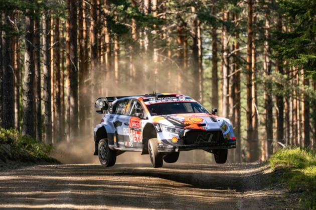 2026 FIA WRC, Motorsport Rallye, WM Secto Rally Finland Thierry Neuville and co-driver Martijn Wydaeghe of the Hyundai Shell Mobis World Rally Team drive their Hyundai I20 N Rally1 car during the third day of the FIA World Rally Championship Secto Rally Finland 2026 in Jyvaskyla, Finland. Jyväskylä Finland  Copyright: xLucaxBarsalix originalFilename:barsali-wrcsecto260801_npslb.jpg