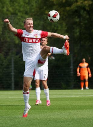 2026.08.01, Deutschland, Stuttgart, Fußball VfB Stuttgart vs. Paris FC, Chris Führich (VfB) *** August 1, 2026, Germany, Stuttgart, Soccer: VfB Stuttgart vs. Paris FC, Chris Führich (VfB)