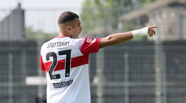 2026.08.01, Deutschland, Stuttgart, Fußball VfB Stuttgart vs. Paris FC, Badredine Bouanani (VfB) *** August 1, 2026, Germany, Stuttgart, Soccer: VfB Stuttgart vs. Paris FC, Badredine Bouanani (VfB)