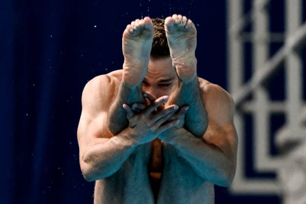 Moritz Linus Wesemann of Germany competes in the diving 1m Springboard Men Final during the European Aquatics Championships at the Olympic Aquatic Center in Paris (France), August 1, 2026. Andrea Masini Deepbluemedia Insidefoto