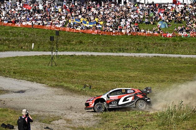 LKS 20260802 Elfyn Evans of GBR during the special stage Himos-Jämsä at the WRC, Motorsport Rallye, WM Rally Finland in Jämsä, Finland on August 2, 2026. - RONI REKOMAA Jämsä Finland ouqosTw1hGs  Copyright: xRonixRekomaax ouqosTw1hGs