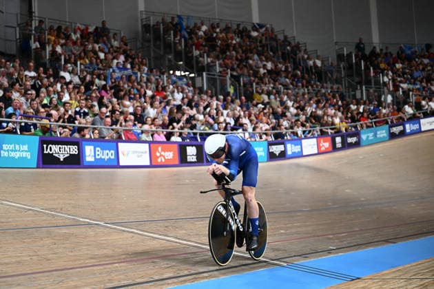Glasgow 2026 Commonwealth Games Picture by Olly Hassell SWpix.com - 02 08 2026 - Glasgow 2026 Commonwealth Games - Track cycling, Rad, Radsport, Bahnrad, Bahn and Para Track Cycling - Sir Chris Hoy Velodrome, Glasgow, Scotland - Men s 1000m Time Trial Final - Tim Shoreman of Scotland Glasgow Sir Chris Hoy Velodrome Scotland Copyright: x xSWpix.comx(t axPhotographyxHubxLtd)xOllyxHassell SWpix.comx SWP-3030-17522