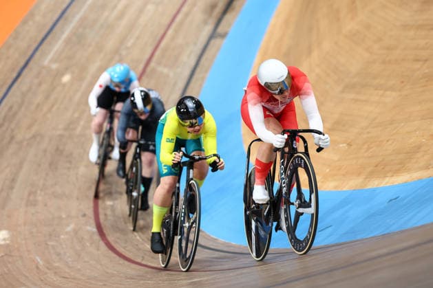 Glasgow 2026 Commonwealth Games Picture by Alex Whitehead SWpix.com - 02 08 2026 - Glasgow 2026 Commonwealth Games - Track cycling, Rad, Radsport, Bahnrad, Bahn and Para Track Cycling - Sir Chris Hoy Velodrome, Glasgow, Scotland - Women s Keirin - First Round Repechages - Katy Marchant of England Glasgow Sir Chris Hoy Velodrome Scotland Copyright: x xSWpix.comx(t axPhotographyxHubxLtd)xAlexxWhitehead SWpix.comx SWP-3030-17570