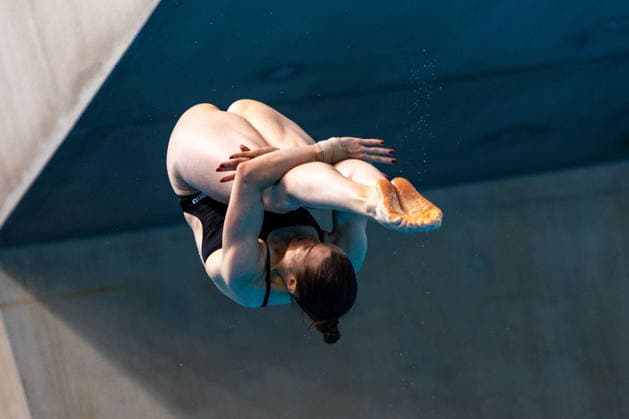 SWIMMING - EAC 2026 PARIS,FRANCE,02.AUG.26 - SWIMMING - European Aquatics Championships Paris 2026, diving, 1m springboard, women. Image shows Michelle Heimberg (SUI).  GEPAxpictures xPhilippxBrem