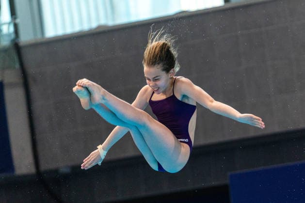 SWIMMING - EAC 2026 PARIS,FRANCE,02.AUG.26 - SWIMMING - European Aquatics Championships Paris 2026, diving, 1m springboard, women. Image shows Aleksandra Puz (NAA).  GEPAxpictures xPhilippxBrem