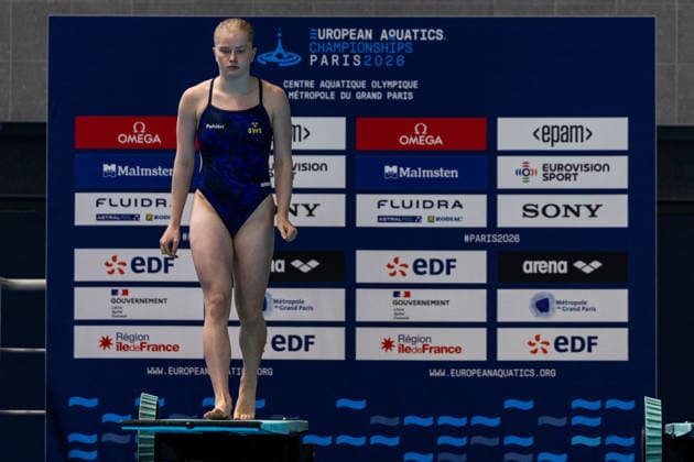 SWIMMING - EAC 2026 PARIS,FRANCE,02.AUG.26 - SWIMMING - European Aquatics Championships Paris 2026, diving, 1m springboard, women. Image shows Hannah Ekdahl (SWE).  GEPAxpictures xPhilippxBrem