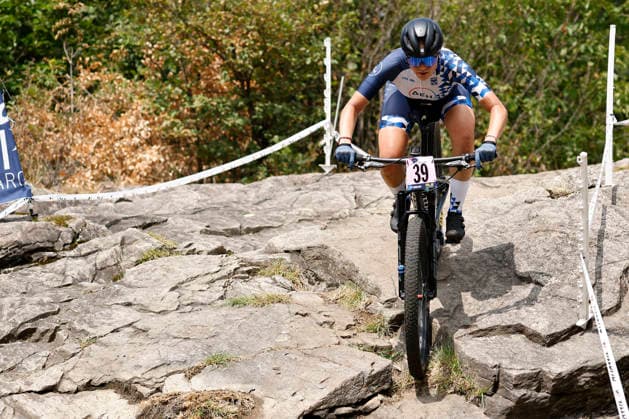 02.08.2026, Monteceneri, Monte Ceneri, 2026 UEC MTB European Championship, EM, Europameisterschaft XCO Women Elite s Final (cross country olympic) Eleftheria Giachou 39 (GRE) Monteceneri Monte Ceneri Ticino Switzerland *** August 2, 2026, Monteceneri, Monte Ceneri, 2026 UEC MTB European Championship XCO Women s Elite Final, Cross Country Olympic, Eleftheria Giachou, 39, GRE, Monteceneri, Monte Ceneri, Ticino, Switzerland Copyright: xJustPictures.ch FrancescoxMinghettix jp-en-FrMi-_NG_1680