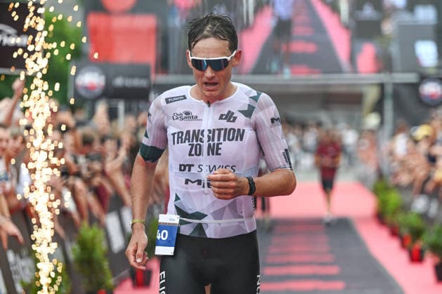 TRIATHLON: Stepniak And Bartlett Secure Elite Victories At IRONMAN 70.3 Krakow KRAKOW, POLAND - AUGUST 02: Professional triathlete Daniel Baekkegard of Denmark crosses the finish line to secure second place in the elite professional division during the Enea IRONMAN 70.3 Krakow triathlon on the Main Market Square in Krakow, Lesser Poland Voivodeship, Poland, on August 02, 2026. Baekkegard finished the 113-kilometer (70.3-mile) endurance course in second place with an official time of 3:36:57 following a close neck-and-neck battle for the championship title. Krakow Poland  Copyright: xArturxWidakx originalFilename:widak-triathlo260802_npeCw.jpg