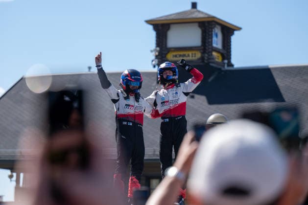 IPA87186185 - Sami Pajari (FIN) and Marko Salminen (FIN) celebrate their victory during the FIA WRC, Motorsport Rallye, WM SECTO RALLY FINLAND in Jyväskylä, Finland, July 30–August 2, 2026.  Copyright: xFedericoxManoni IPAxSportx xx 87186185