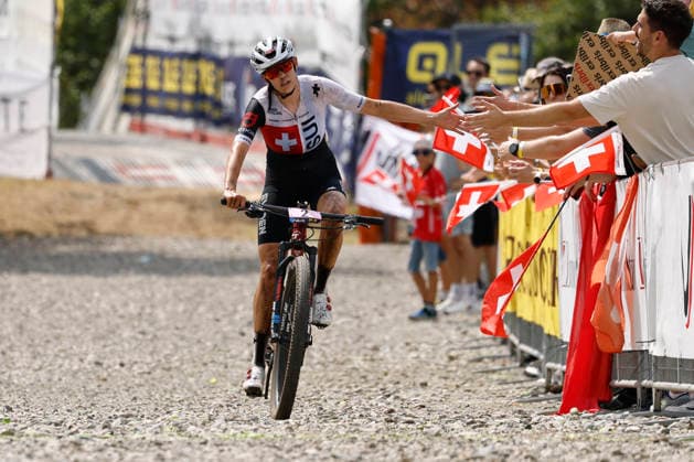 02.08.2026, Monteceneri, Monte Ceneri, 2026 UEC MTB European Championship, EM, Europameisterschaft XCO Women Elite s Final (cross country olympic) Alessandra Keller 2 (SUI) arriving in second position Monteceneri Monte Ceneri Ticino Switzerland *** August 2, 2026, Monteceneri, Monte Ceneri, 2026 UEC MTB European Championship XCO Women s Elite Final, Cross-Country Olympic, Alessandra Keller (2, SUI) finishing in second place, Monteceneri, Monte Ceneri, Ticino, Switzerland Copyright: xJustPictures.ch FrancescoxMinghettix jp-en-FrMi-_NG_1953