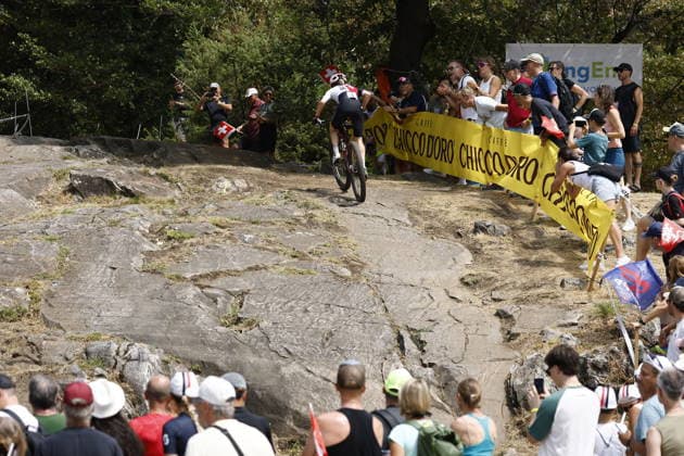02.08.2026, Monteceneri, Monte Ceneri, 2026 UEC MTB European Championship, EM, Europameisterschaft XCO Women Elite s Final (cross country olympic) Sina Frei 4 (SUI) Monteceneri Monte Ceneri Ticino Switzerland *** August 2, 2026, Monteceneri, Monte Ceneri, 2026 UEC MTB European Championship XCO Women s Elite Final, Cross Country Olympic, Sina Frei 4 SUI, Monteceneri, Monte Ceneri, Ticino, Switzerland Copyright: xJustPictures.ch FrancescoxMinghettix jp-en-FrMi-_NG_1809