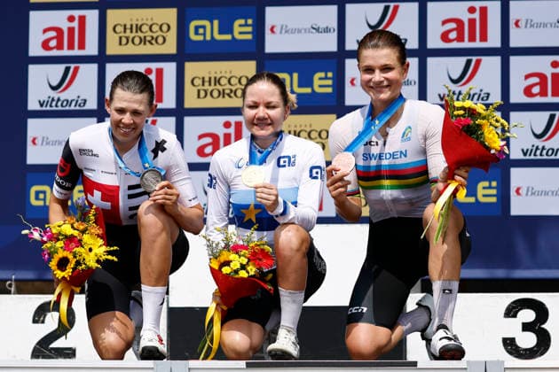 02.08.2026, Monteceneri, Monte Ceneri, 2026 UEC MTB European Championship, EM, Europameisterschaft XCO Women Elite s Final (cross country olympic) Alessandra Keller 2 (SUI) 2nd place and silver medal, Sina Frei 4 (SUI) 1st place, European Champion and gold medal and Jenny Rissveds 1 (SWE) 3rd place and bronze medal Monteceneri Monte Ceneri Ticino Switzerland *** August 2, 2026, Monteceneri, Monte Ceneri, 2026 UEC MTB European Championship XCO Women s Elite Final, Cross Country Olympic: Alessandra Keller (2 SUI) took 2nd place and the silver medal, Sina Frei 4 SUI 1st place, European Champion, and gold medal; and Jenny Rissveds 1 SWE 3rd place and bronze medal; Monteceneri, Monte Ceneri, Ticino, Switzerland Copyright: xJustPictures.ch FrancescoxMinghettix jp-en-FrMi-_NG_2198