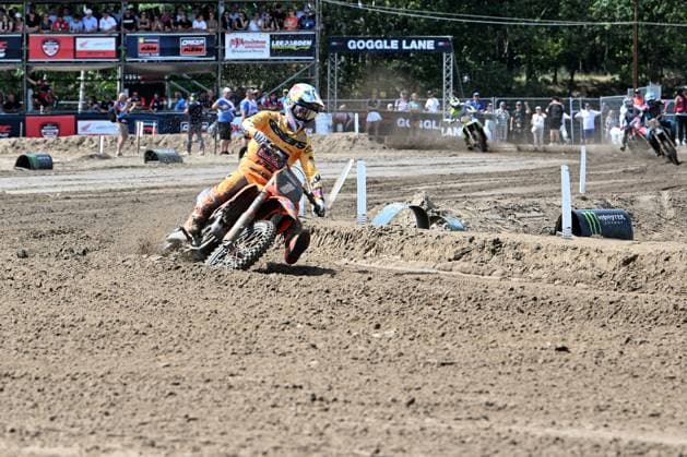 German Simon Langenfelder pictured in action during the motocross MX2 Grand Prix Flanders, race 14 20 of the FIM Motocross World Championship, WM, Weltmeisterschaft Sunday, August 2, 2026, in Lommel. JILLxDELSAUX  x182610872x
