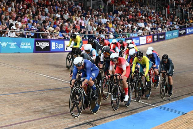 Glasgow 2026 Commonwealth Games Picture by Olly Hassell SWpix.com - 02 08 2026 - Glasgow 2026 Commonwealth Games - Track cycling, Rad, Radsport, Bahnrad, Bahn and Para Track Cycling - Sir Chris Hoy Velodrome, Glasgow, Scotland - Women s Elimination Race Final - Neah Evans of Scotland Glasgow Sir Chris Hoy Velodrome Scotland Copyright: x xSWpix.comx(t axPhotographyxHubxLtd)xOllyxHassell SWpix.comx SWP-3030-17608