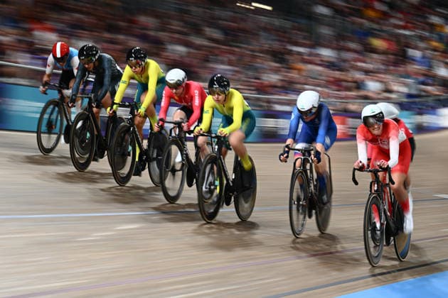Glasgow 2026 Commonwealth Games Picture by Olly Hassell SWpix.com - 02 08 2026 - Glasgow 2026 Commonwealth Games - Track cycling, Rad, Radsport, Bahnrad, Bahn and Para Track Cycling - Sir Chris Hoy Velodrome, Glasgow, Scotland - Women s Elimination Race Final - Madelaine Leech of England Glasgow Sir Chris Hoy Velodrome Scotland Copyright: x xSWpix.comx(t axPhotographyxHubxLtd)xOllyxHassell SWpix.comx SWP-3030-17613