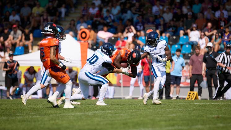 Frankfurt Galaxy - Noric Storm, American Football, European Football Alliance (EFA), Saison 2026, 02.08.2026. 26 Antony Bouembe (RB, Frankfurt Galaxy) im Spiel zwischen Frankfurt Galaxy und Nordic Storm in der European Football Alliance (EFA) in Frankfurt am Main, Deutschland. Hessen Deutschland *** Frankfurt Galaxy vs. Nordic Storm, American Football, European Football Alliance (EFA), 2026 Season, August 2, 2026, Antony Bouembe (RB), Frankfurt Galaxy, in the game between the Frankfurt Galaxy and the Nordic Storm in the European Football Alliance (EFA) in Frankfurt am Main, Hesse, Germany NORatFGY_SCHRICK_SK2_9673
