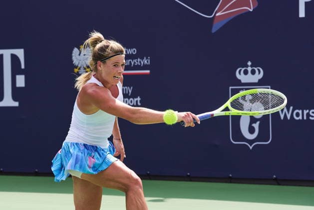 Warszawa 02.08.2026. Tenis. WTA, Tennis Damen 125 Warsaw T-Mobile Polish Open, day 1, Warsaw, Poland --- Tenis. Turniej WTA 125 Warsaw T-Mobile Polish Open, dzien 1, Warszawa Persons shown: Marcelina Podlinska (POL) Fot. Dominika Chmura Arena Akcji NEWSPIX.PL --- newspix.pl POLAND OUT! 